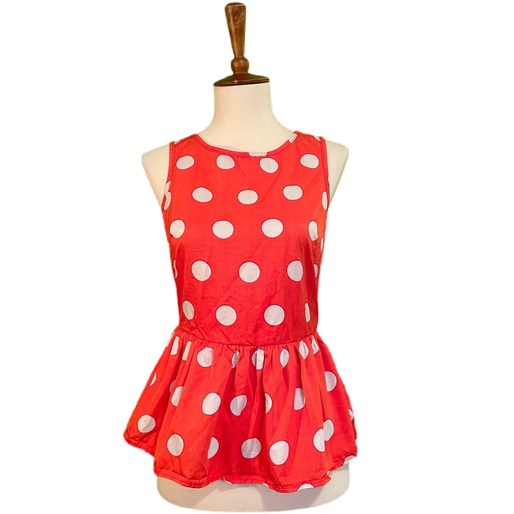 ASOS Polka Dot Peplum Top [Size 4]